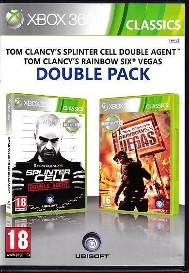 Tom Clancy's Splinter Cell Double Agent + Tom Clancy's Rainbow Six Vegas Double Pack - XBOX 360 - Classics (B Grade) (Genbrug)